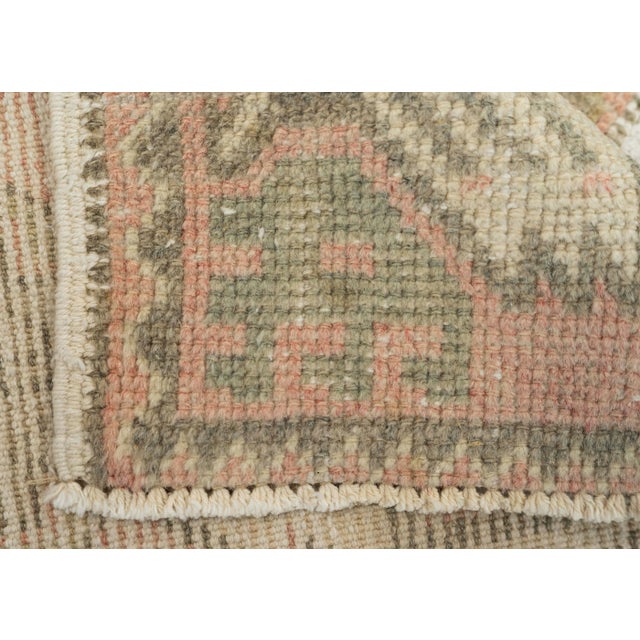 Turkish Mini Rug Oriental Hand Knotted Vintage Rug 1'7" x 3'2" #21161 For Sale In Houston - Image 6 of 8