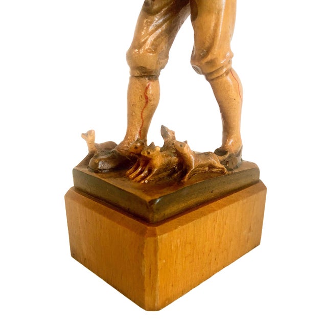 Wood Tyrolian Wood Carving Depicting the Pied Piper of Hamelin For Sale - Image 7 of 8