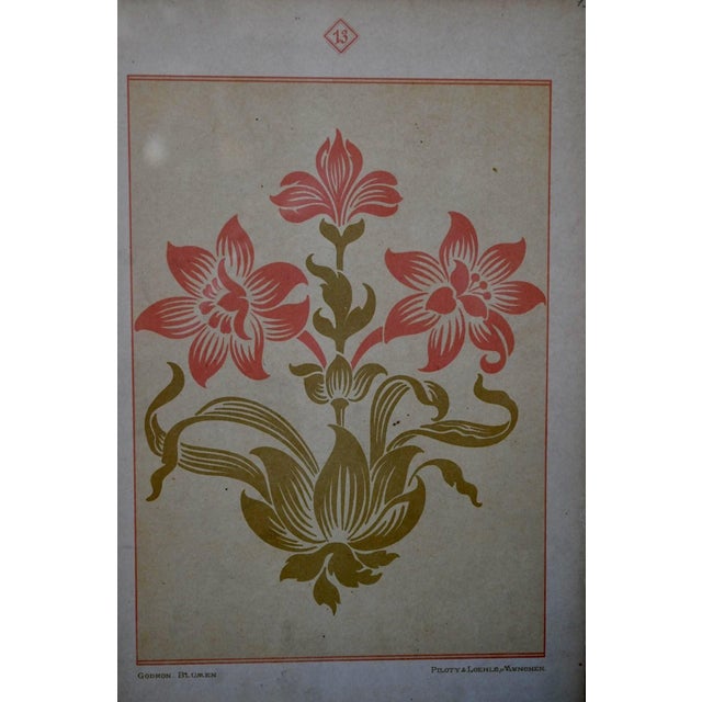 Piloty & Loehle, Godron Bouquet, 1920s, Chromolithograph, Framed For Sale - Image 3 of 10