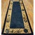 1920s 1920s Antique Blue Open Field Geometric Chinese Peking Handknotted Runner Rug For Sale - Image 5 of 9