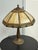 Design Plus Gallery presents a Vintage Tiffany-Style Amber Slag Glass Table Lamp from Arrow Lighting. This vintage table...