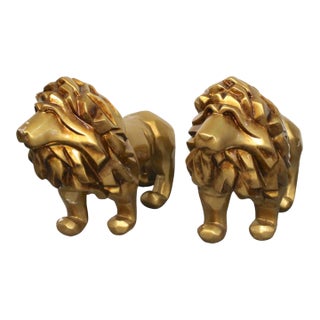 Dj Khalid Gold Lion Sculpture For Sale