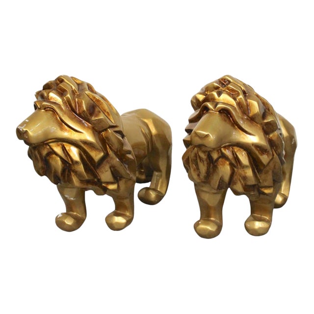 Dj Khalid Gold Lion Sculpture For Sale