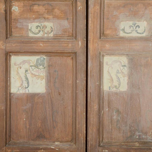 Lacquered Door with Decorations, 18th Century For Sale - Image 4 of 9