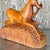 Vintage Boho Hand Carved Wood and Brass Unicorn For Sale - Image 10 of 12