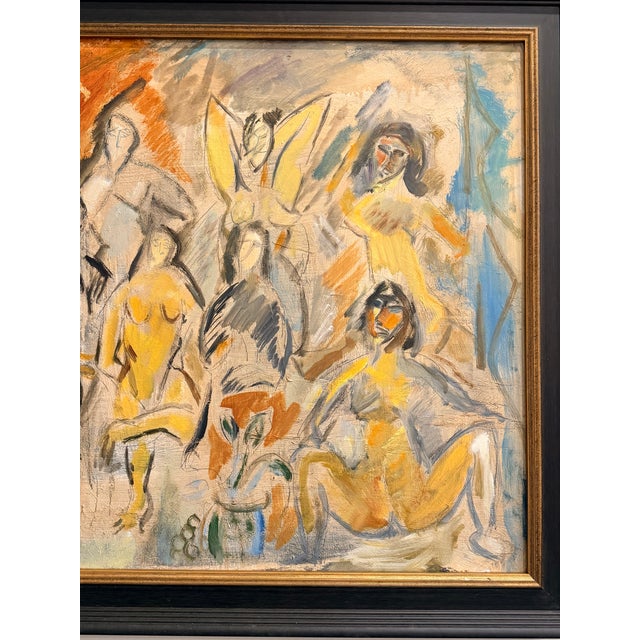 1940s Expressionist Figurative Scene, French Modernist School, Circa 1940s For Sale - Image 5 of 6