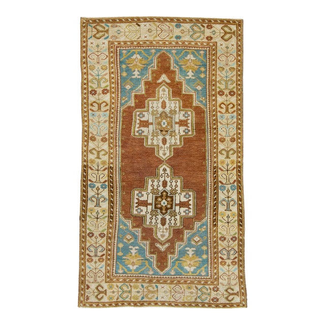 Turkish Vintage Rug 3'6" x 6'3" #17953 For Sale