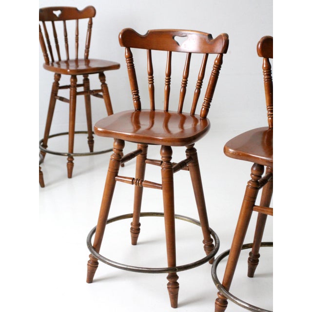 Mid-Century Tell City Swivel Seat Counter Stools Set of 6 For Sale - Image 6 of 17