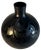 Mid-Century Modern Large 16 In, Tall Bulbous Black Ceramic Leaf Design Vase For Sale - Image 3 of 14