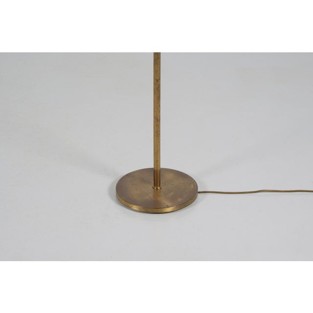 French Brass Floor Reading Lamp, 1970 For Sale - Image 4 of 9