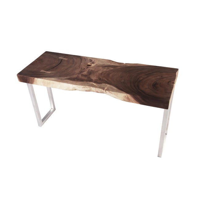 Contemporary Organic Modern Rippling Rain Drops Console Table For Sale - Image 3 of 6
