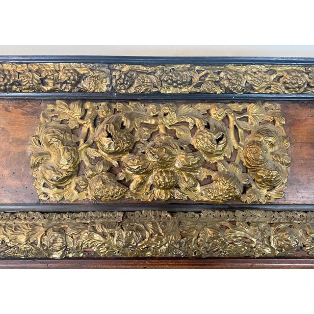 19th Century Art Nouveau Gold Foil on Wood Mantel or Wall Mirror Chairish