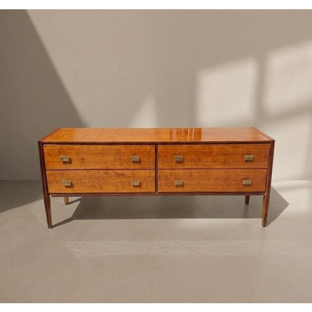 Vintage Mahogany Burl Sideboard, 1950s For Sale - Image 4 of 18