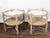 Wood Pair of French Vintage Oak side Tables with Mirrored Tops and Turned Legs For Sale - Image 7 of 9