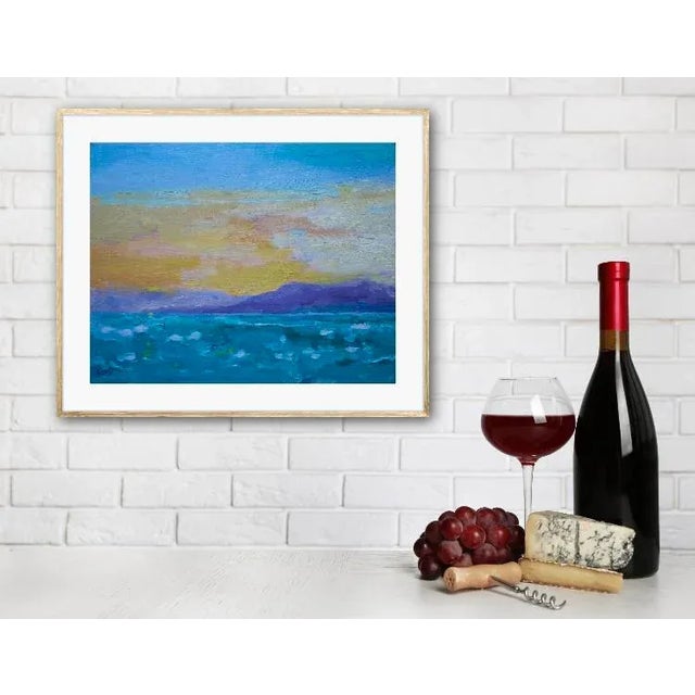 Contemporary Modern Coastal Sunsets — Seascape Oil Painting For Sale - Image 3 of 9