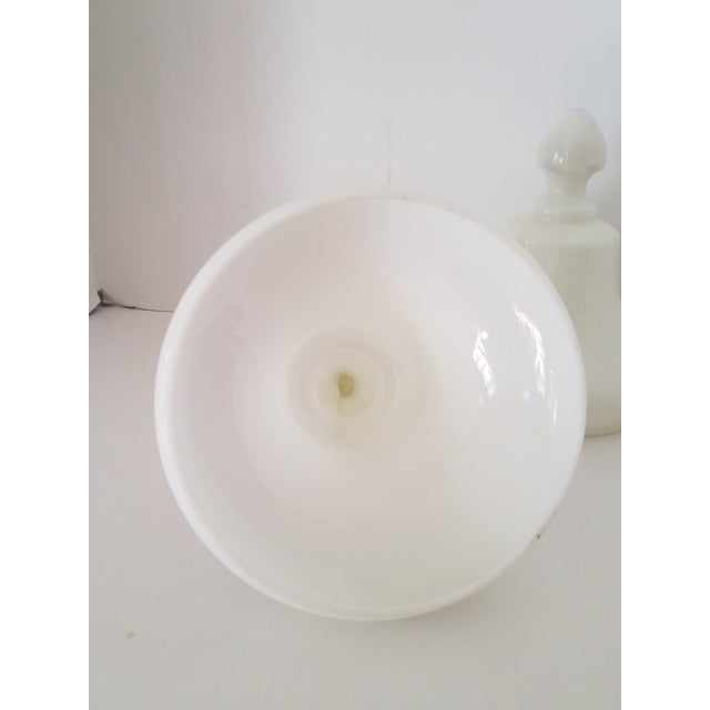 Vintage 1970s Milk Glass Finials - a Pair For Sale - Image 4 of 5