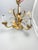 Early 20th Century Gold, Painted Floral 3-Light Chandelier For Sale - Image 4 of 6
