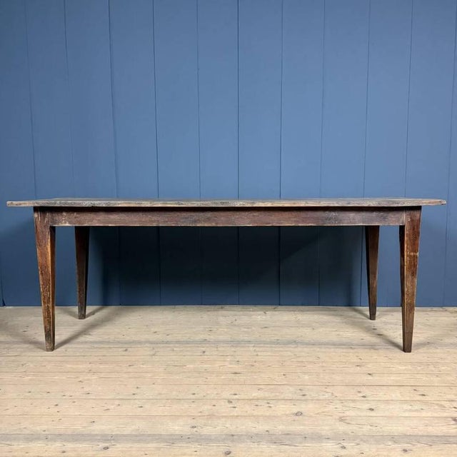 French Rustic Oak Farmhouse Dining Table For Sale - Image 5 of 18