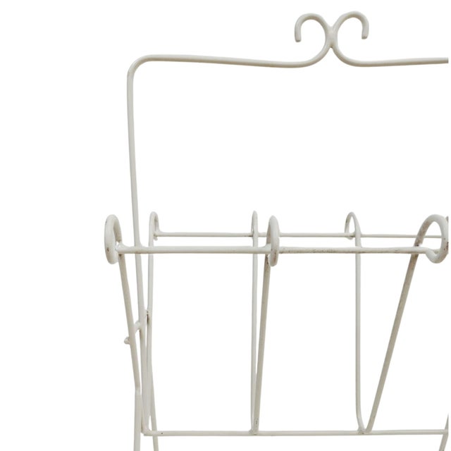 Italian Painted Iron Magazine Rack, 1970s For Sale - Image 15 of 18