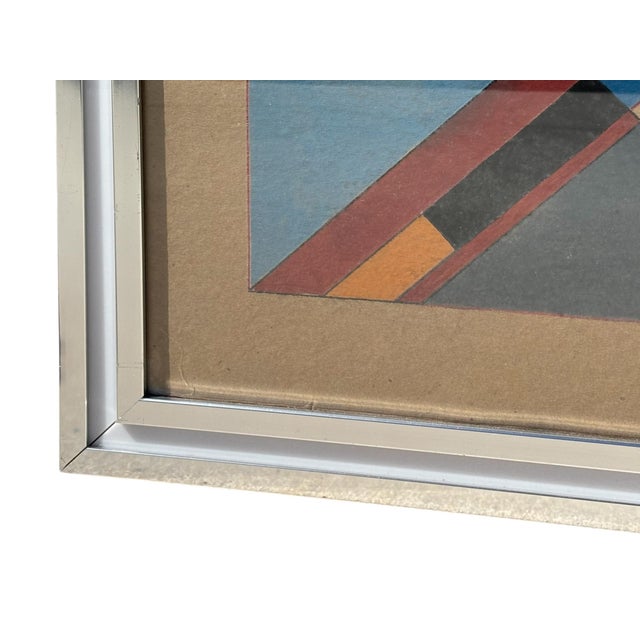 Wood 1950s Loló Soldevilla Signed Mixed Media on Paper, Framed For Sale - Image 7 of 9