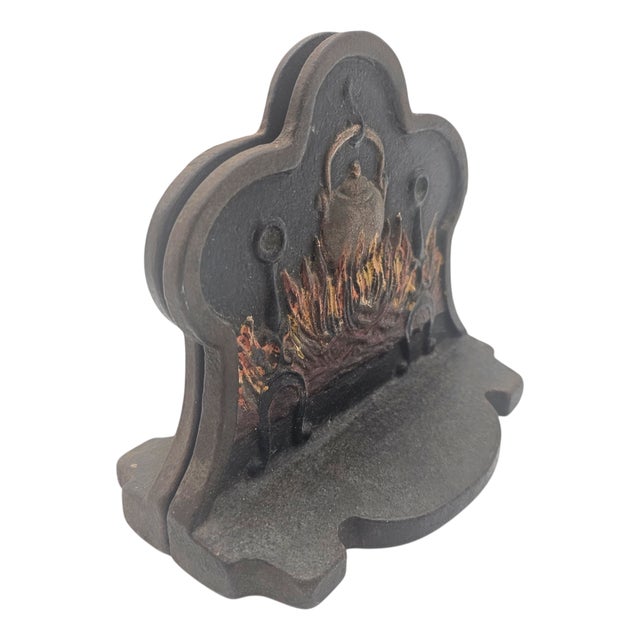 Early 20th Century American Cast-Iron Fireside Bookends, Pair For Sale - Image 4 of 15