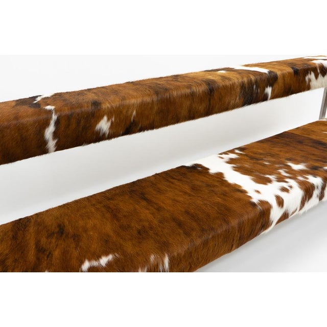 Brown Swiss Design Permesso Bench in Cowhide from Girsberger, 2008 For Sale - Image 8 of 14
