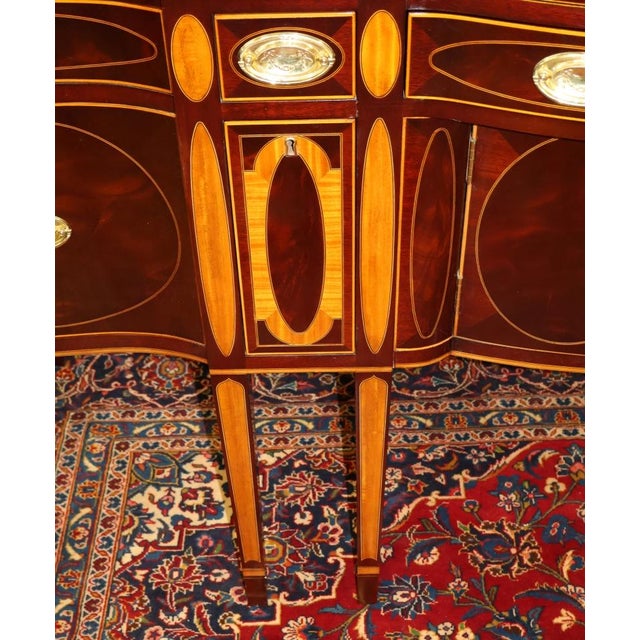 1990s Kindel Masterworks Winterthur Collection Mahogany Inlaid Buffet Sideboard For Sale - Image 13 of 14