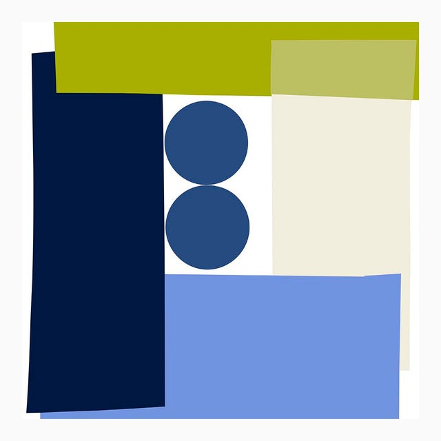 Blue Green Tuxedo Fine Art Print 35" X 45" by Liz Roache For Sale - Image 4 of 7