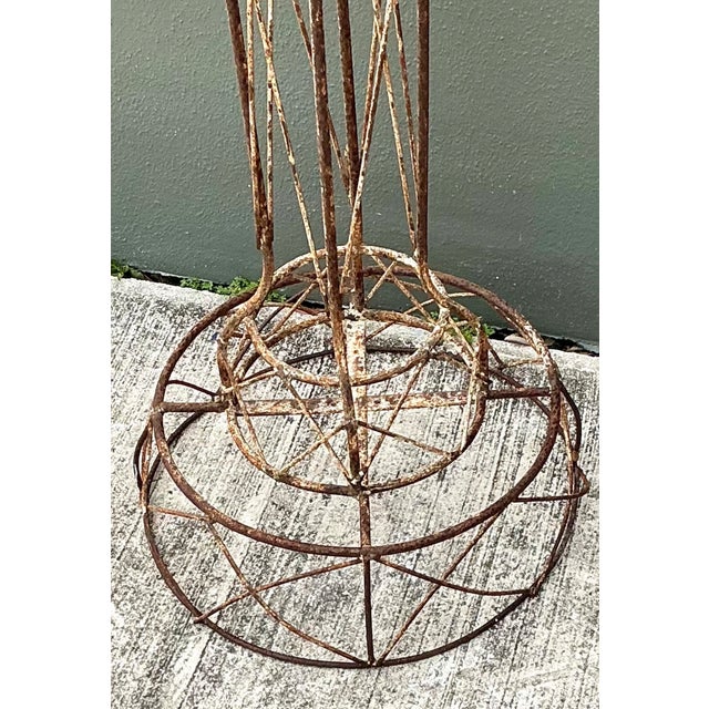 Vintage Patinated Wire Frame Garden Arch For Sale - Image 14 of 14