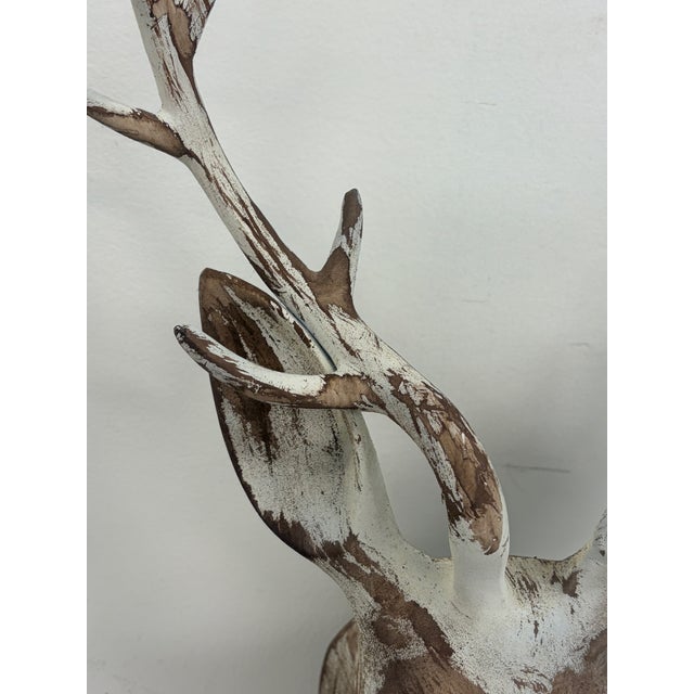 Late 20th Century Metal Deer Head Wall Sculpture For Sale - Image 5 of 12
