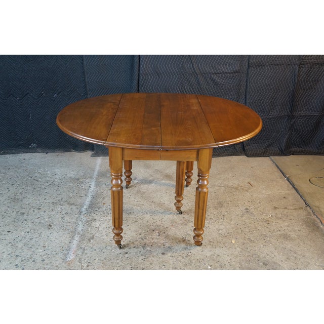 Antique American Victorian Mahogany Drop Leaf Dining Table Expandable Console For Sale - Image 12 of 18