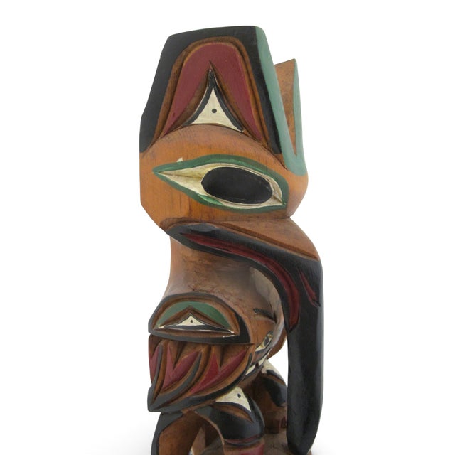Ray Williams Pacific Nw Eagle Clan Native American Carved Wood Totem Pole For Sale - Image 10 of 14