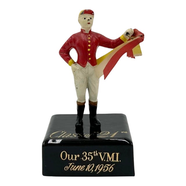 Vintage the 21 Club Nyc Vmi Alumni Equestrian Jockey Paperweight For Sale