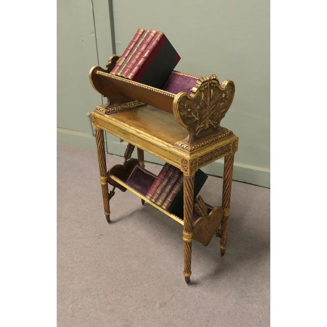 Italian Rococo Two-Tier Gold Bookcase For Sale - Image 4 of 9