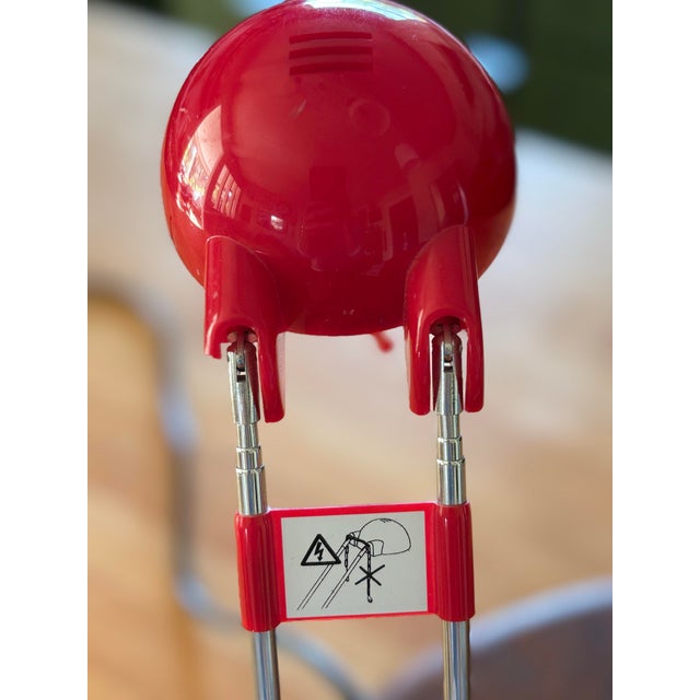 1990s Vintage Ikea Espressivo 77 Postmodern Telescopic Desk Lamp - Red For Sale In San Francisco - Image 6 of 10