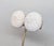 Mid-Century Modern Vintage 1960s Signed Napier Round Domed White Beaded Clip Earrings- 2 Pieces For Sale - Image 3 of 7