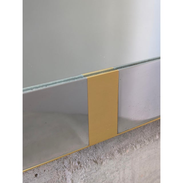 Illuminated Dressing Room Mirror in Chrome and Brass by Gaetano Sciolari, Italy, 1970s For Sale - Image 11 of 18
