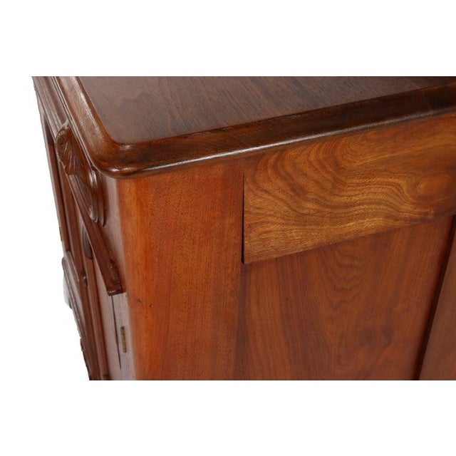 Victorian Antique Victorian Walnut Washstand With Backsplash & Carved Pulls C1900 For Sale - Image 3 of 6