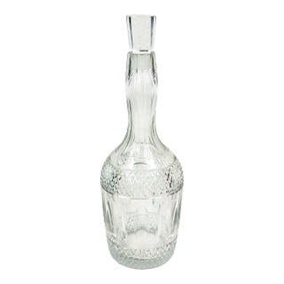 Vintage Cut Glass Decanter For Sale