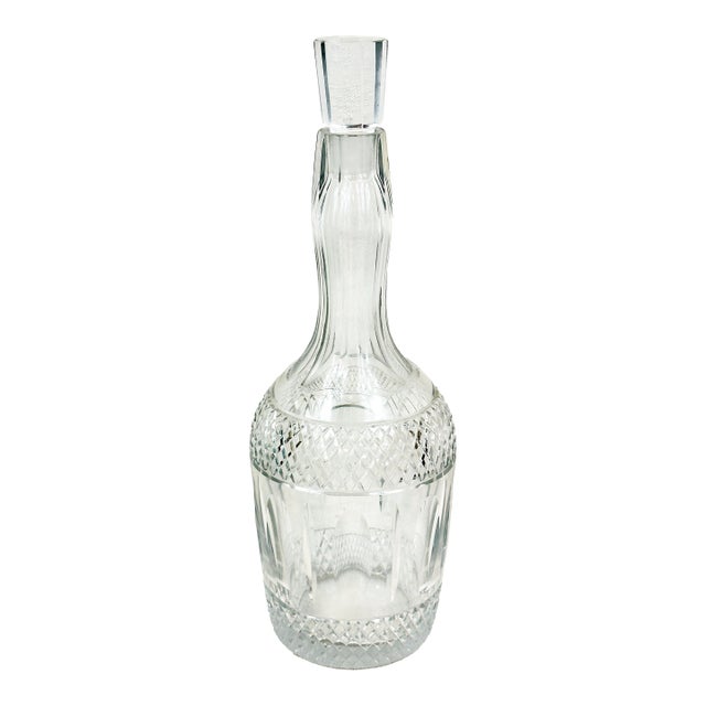Vintage Cut Glass Decanter For Sale