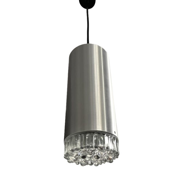 Brushed Metal Pendant Lamp by Staff Leuchten, Germany, 1970s For Sale