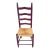 Late 20th Century Purple Wooden Ladder Back Chair For Sale