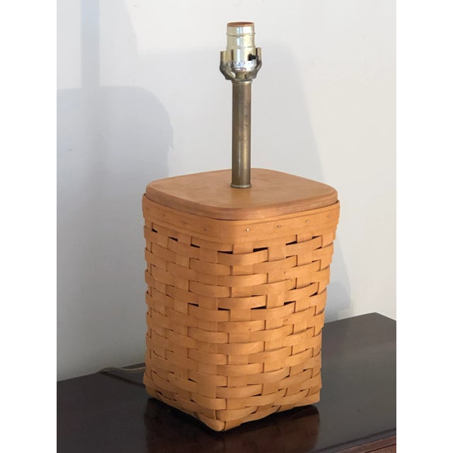 Vintage Longaberger Basket Form Table Lamp For Sale - Image 11 of 13