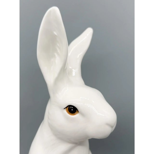 Farmhouse Fitz and Floyd White Rabbit Figurine With Floral Accent | Butterfly Fields Collection - Spring, Easter, Cottagecore For Sale - Image 3 of 13