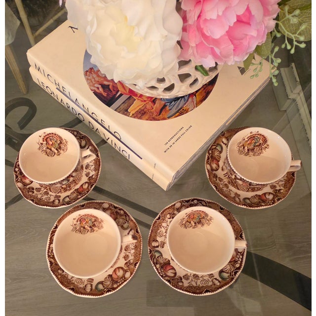 Vintage Johnson Brothers His Majesty Cup & Saucer Set England 2-Pieces For Sale - Image 12 of 13