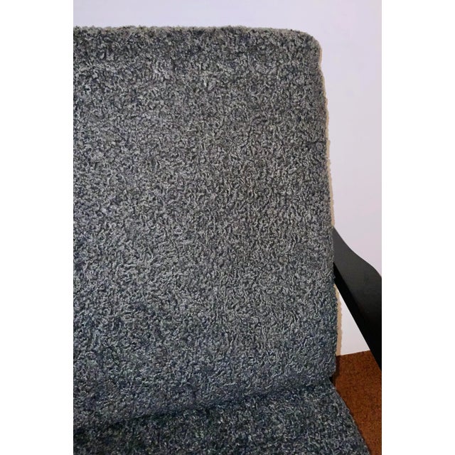 Mid-Century Modern Mid-Century Modern Style Dark Gray Boucle Lounge Chair For Sale - Image 3 of 6