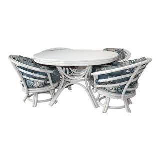 1960s Card and Game Table and Chairs Set - 5 Pieces For Sale