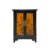 Wood Chinese Distressed Black Yellow Scenery Graphic End Table Nightstand For Sale - Image 7 of 7