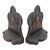 A matched pair of early twentieth-century American cast-iron bookends, each formed with a substantial horizontal base and...