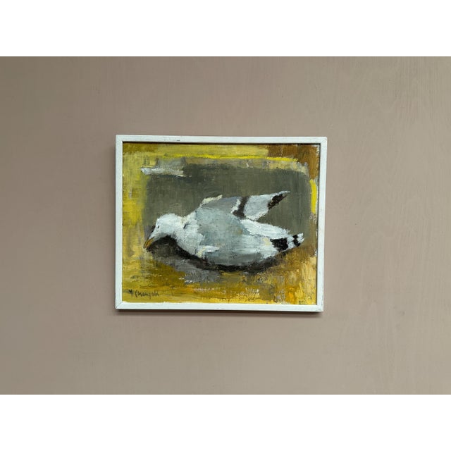 Ingeborg Stragnell, Seagull, 1960s, Oil Painting on Canvas, Framed For Sale - Image 5 of 18